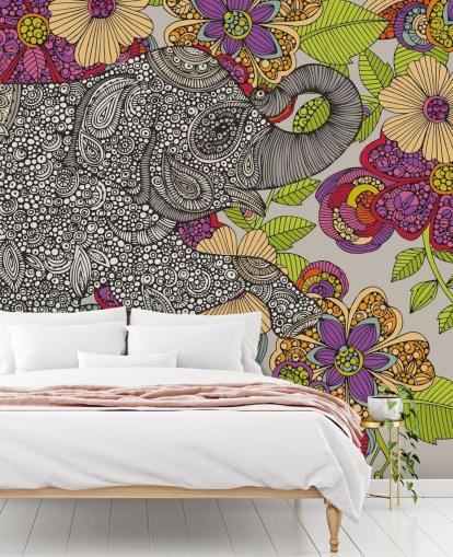 Mural de parede de elefante