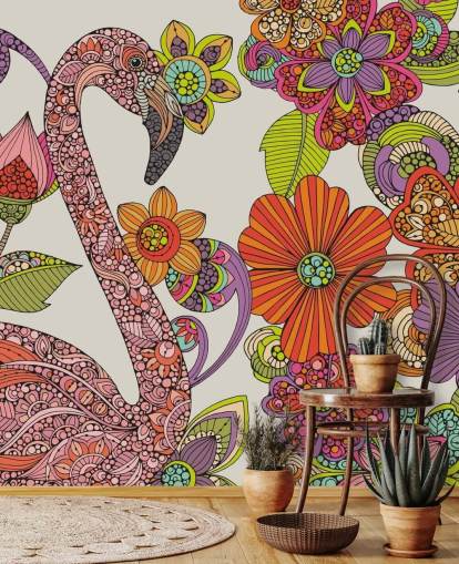 Drawn Flamingo Wallpaper Drawn Flamingo Wallpaper