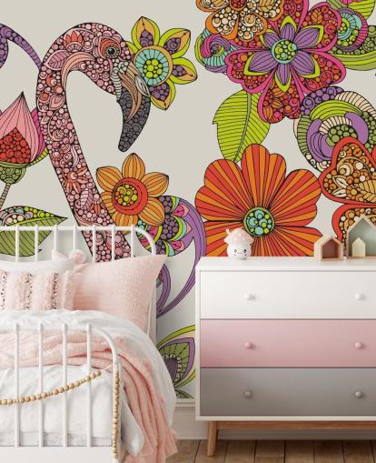 Flamingo-behang