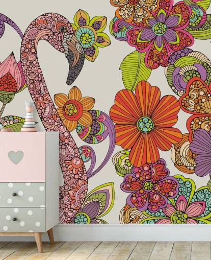 Piirretty Flamingo Taustakuva