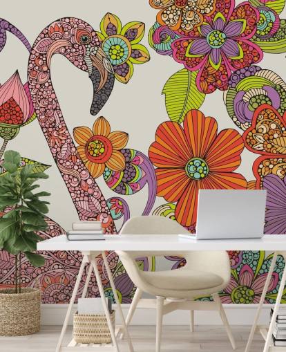 Drawn Flamingo Wallpaper Drawn Flamingo Wallpaper