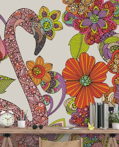 Carta da parati fenicottero Carta da parati fenicottero