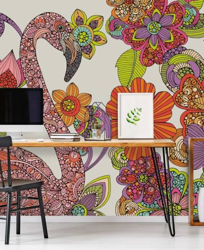 Piirretty Flamingo Taustakuva