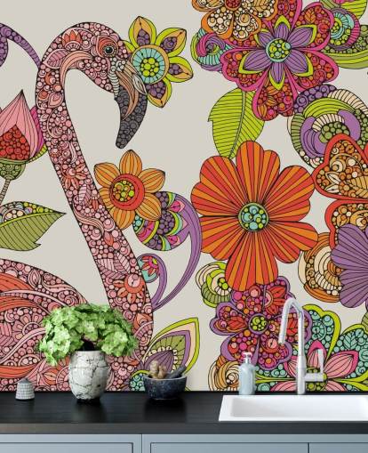 Drawn Flamingo Wallpaper Drawn Flamingo Wallpaper