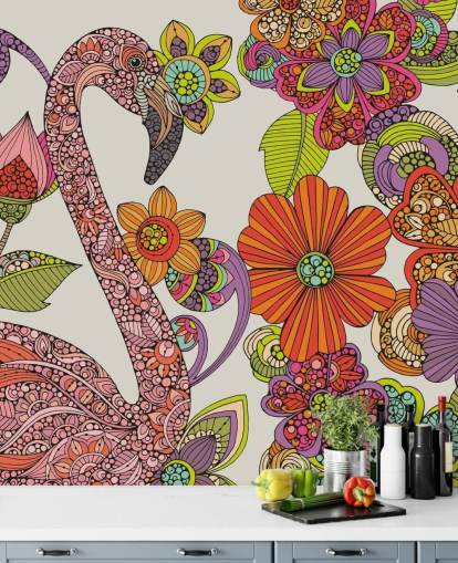 Drawn Flamingo Wallpaper Drawn Flamingo Wallpaper