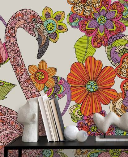 Fondo de pantalla de flamenco dibujado Fondo de pantalla de flamenco dibujado