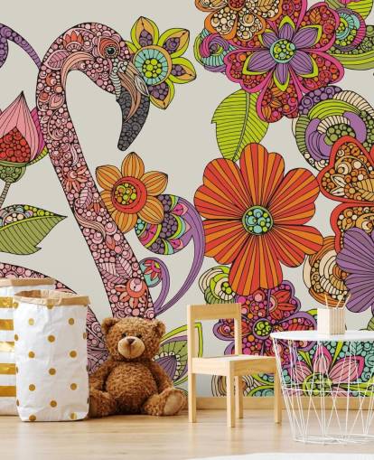 Drawn Flamingo Wallpaper