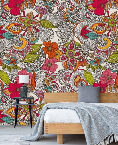 Colourful Floral Wallpaper Colourful Floral Wallpaper