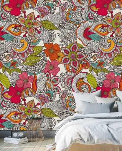 Colourful Floral Wallpaper Colourful Floral Wallpaper
