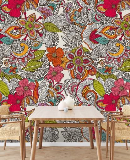 Colourful Floral Wallpaper