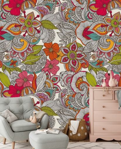 Colourful Floral Wallpaper