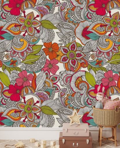 Colourful Floral Wallpaper Colourful Floral Wallpaper