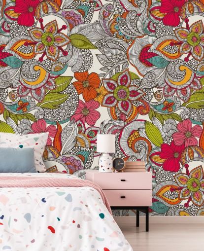 Colourful Floral Wallpaper