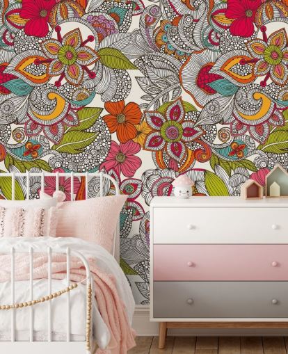 Colourful Floral Wallpaper
