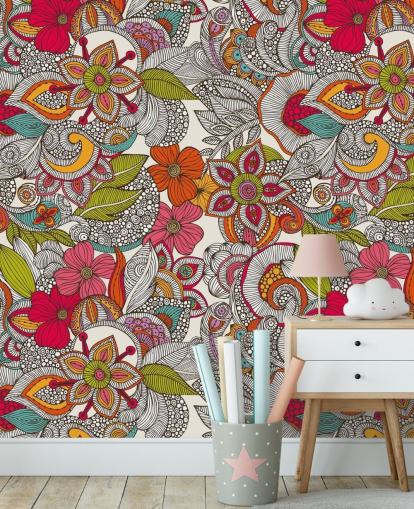 Colourful Floral Wallpaper Colourful Floral Wallpaper