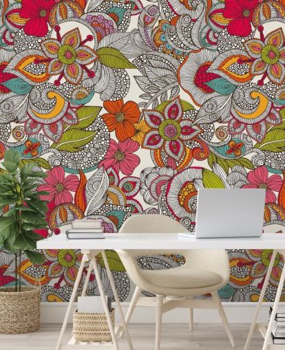 Colourful Floral Wallpaper
