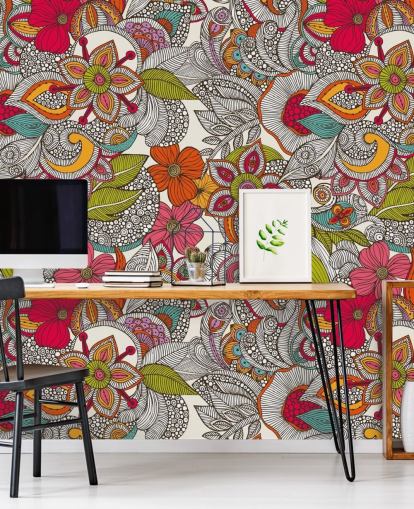Colourful Floral Wallpaper Colourful Floral Wallpaper