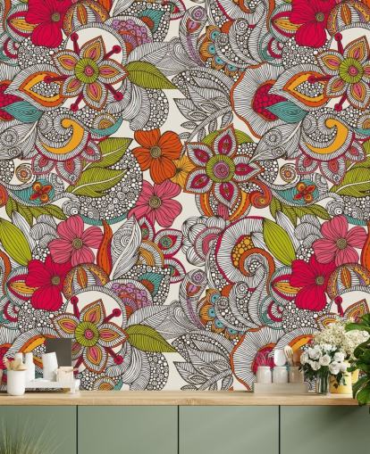 Colourful Floral Wallpaper