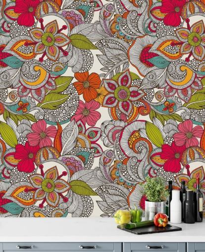 Colourful Floral Wallpaper