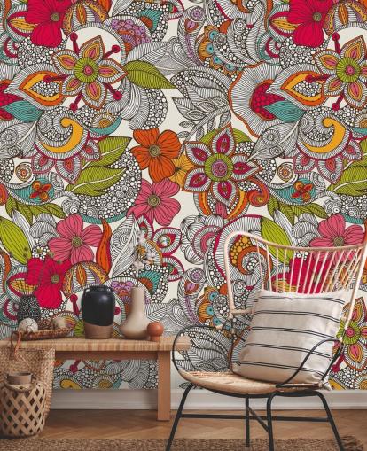 Colourful Floral Wallpaper