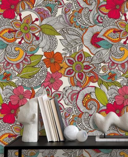 Colourful Floral Wallpaper