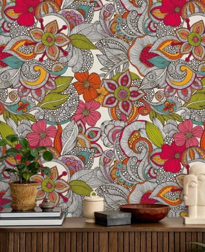 Colourful Floral Wallpaper