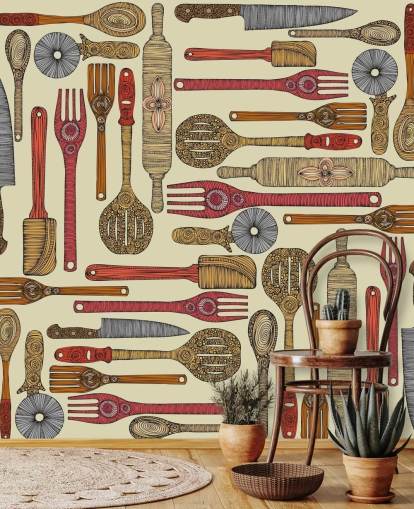 kitchen utensil wallpaper