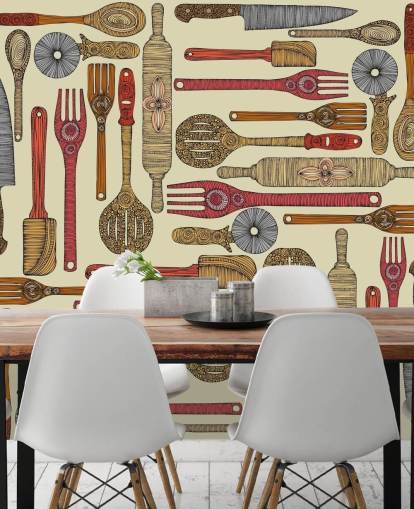 papel tapiz de utensilios de cocina papel tapiz de utensilios de cocina