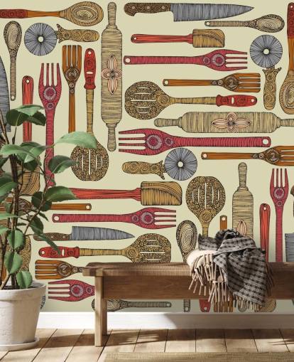 kitchen utensil wallpaper