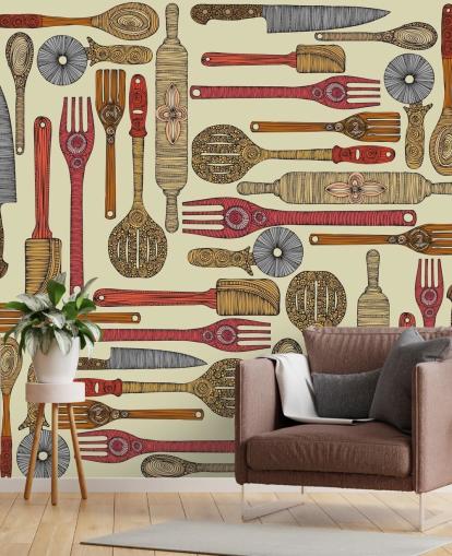 kitchen utensil wallpaper