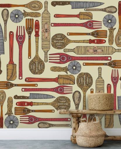 kitchen utensil wallpaper
