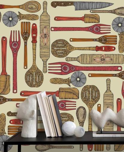 papel tapiz de utensilios de cocina papel tapiz de utensilios de cocina