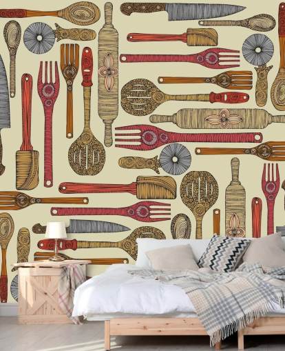 kitchen utensil wallpaper