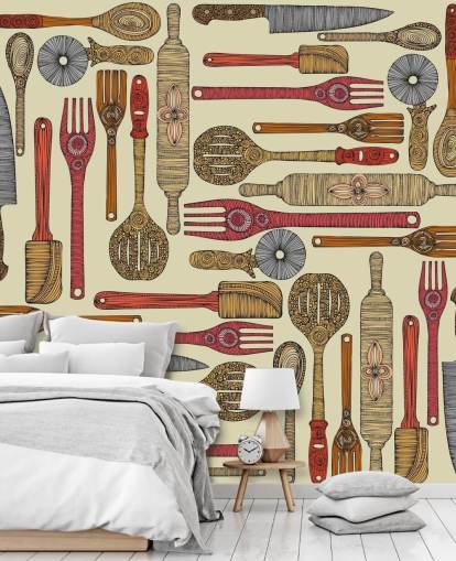 kitchen utensil wallpaper