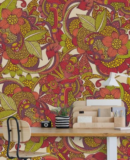 Purple and Pink Floral Wallpaper