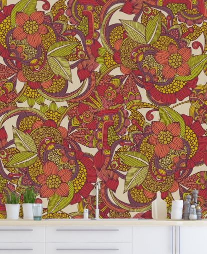 Lilla og Pink Floral Baggrund