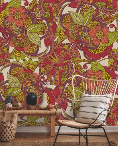 Purple and Pink Floral Wallpaper