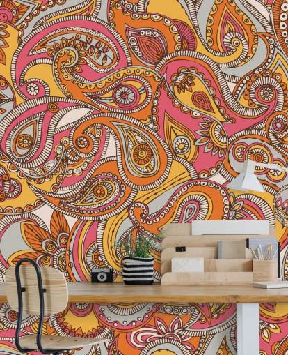 pink and orange paisley wallpaper pink and orange paisley wallpaper