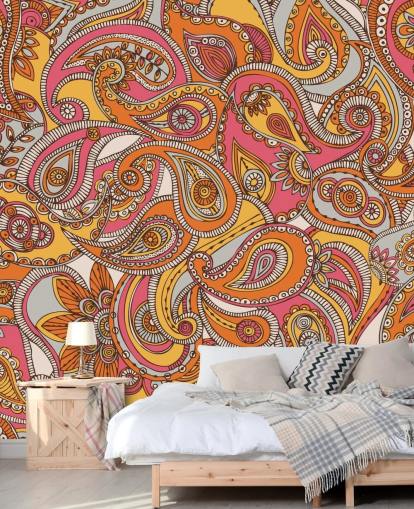 pink and orange paisley wallpaper pink and orange paisley wallpaper