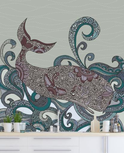 Papel pintado de ballenas Papel pintado de ballenas