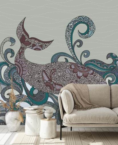 Papel pintado de ballenas Papel pintado de ballenas