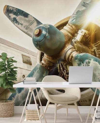 Papier peint d'hélice d'avion ancien