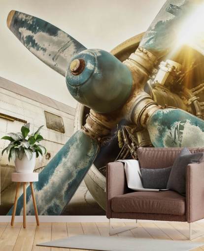 Altes Flugzeug Propeller Tapete