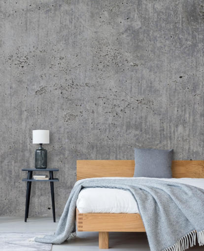 carta da parati murale in cemento personalizzato grigio chiamato Poured Concrete per case e uffici 