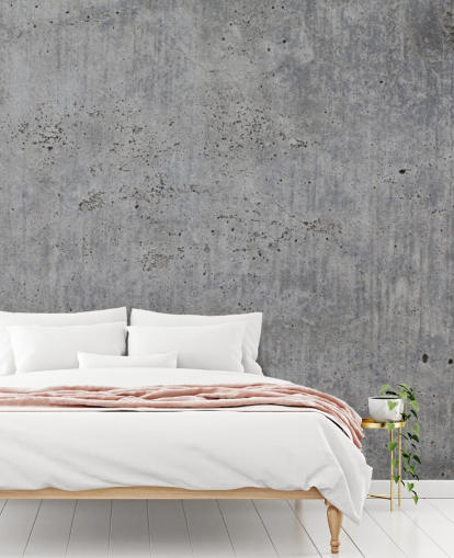 gray custom concrete wallpaper mural called Poured Concrete for homes and offices 