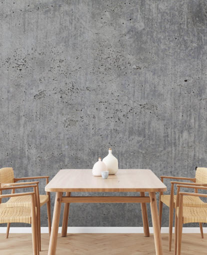 gray custom concrete wallpaper mural called Poured Concrete for homes and offices 