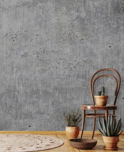 gray custom concrete wallpaper mural called Poured Concrete for homes and offices 