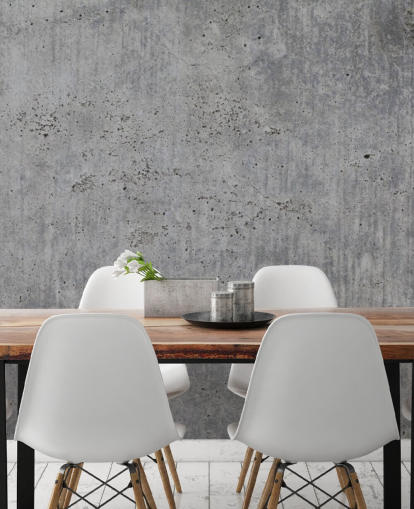 gray custom concrete wallpaper mural called Poured Concrete for homes and offices 