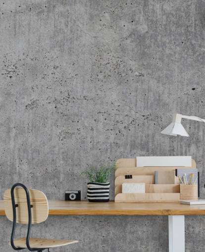 gray custom concrete wallpaper mural called Poured Concrete for homes and offices 