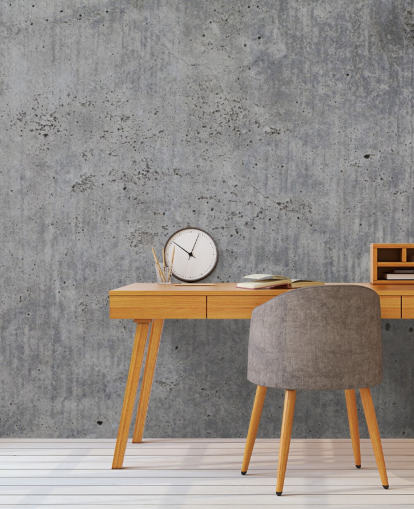 graues kundenspezifisches Betontapeten-Wandbild namens Goured Concrete für Wohnungen und Büros 